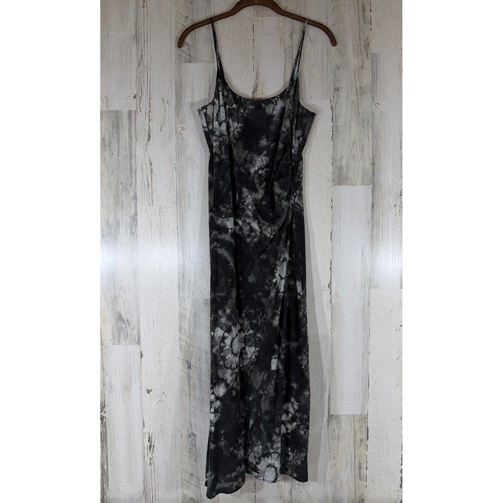The Westside‎ Slip Maxi Dress Size Black White Tie Dye Spaghetti Strap Size XS